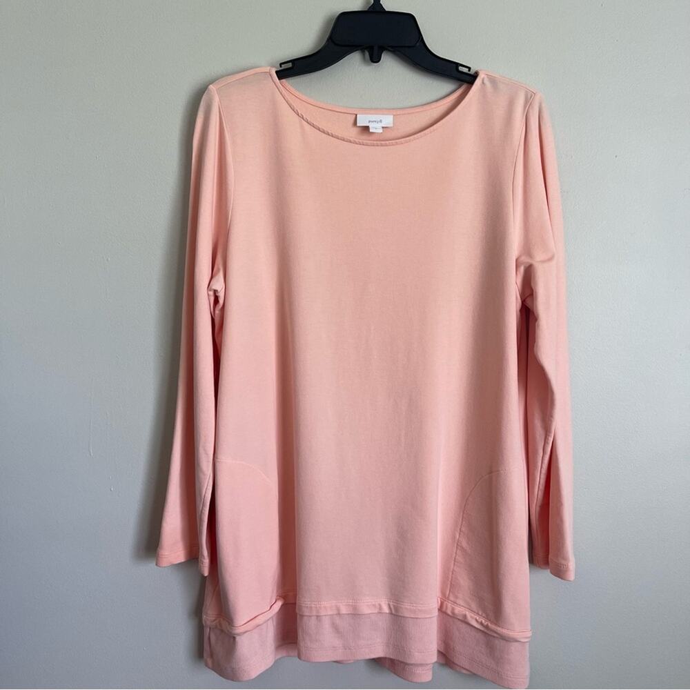 J. Jill Pure Jill Pima Cotton Pullover Sweater with Pockets Size L